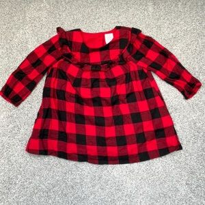 BabyGap Red and Black Buffalo checkered dress-Size 6-12 months!